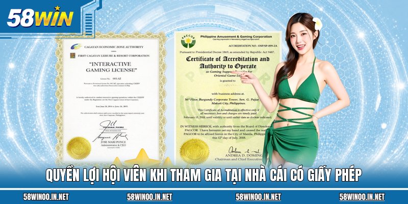 Quyền lợi hội viên khi tham gia tại nhà cái có giấy phép